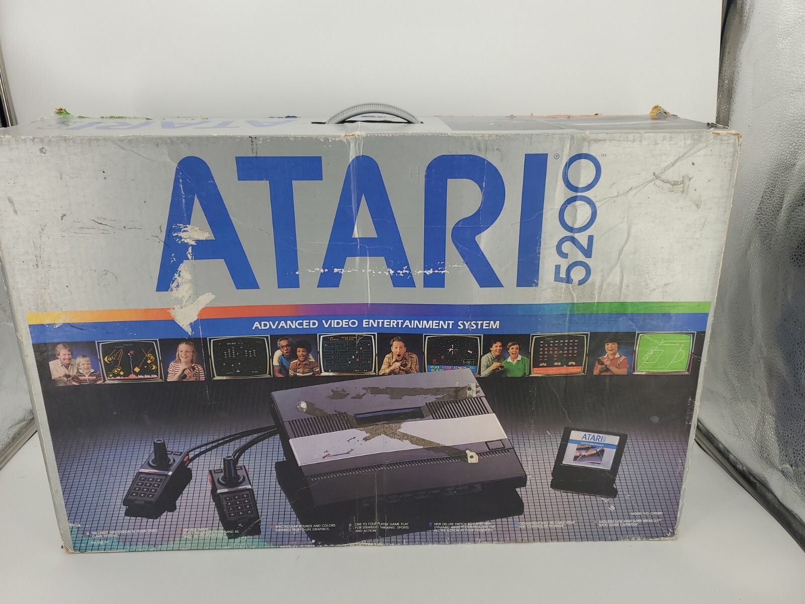 1982 Atari 5200 System in the Box 4-Port Console With Pac-man And TV switch