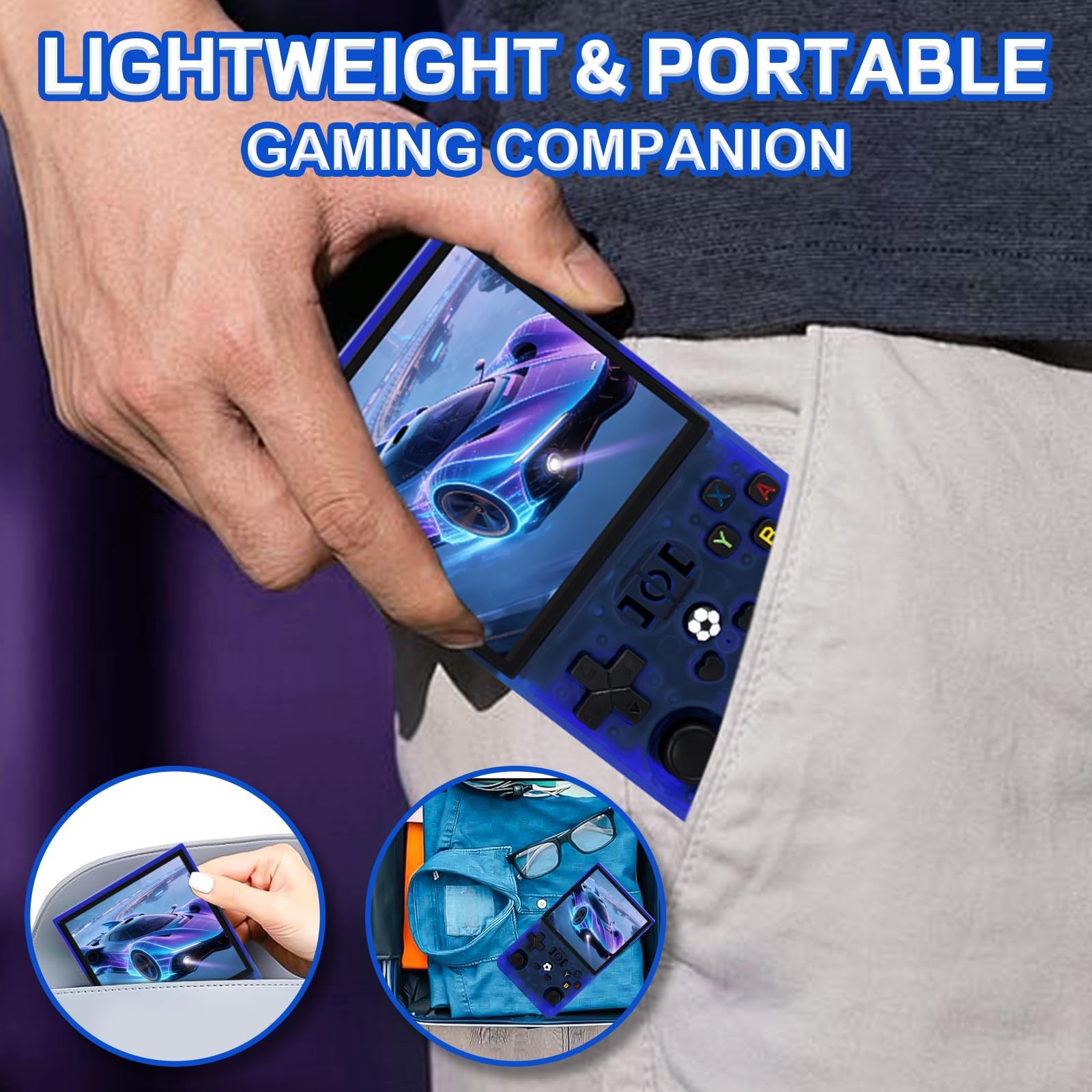 R36MAX Handheld Game Console – 4.0-Inch Screen, Support 22000+Classic Games,1…