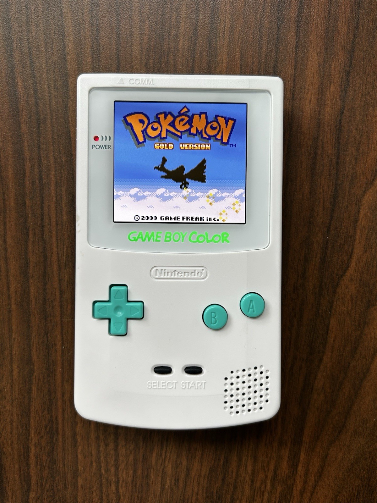 white(teal buttons) Nintendo Gameboy Color OLED AMOLED Consoles Touch Screen-
