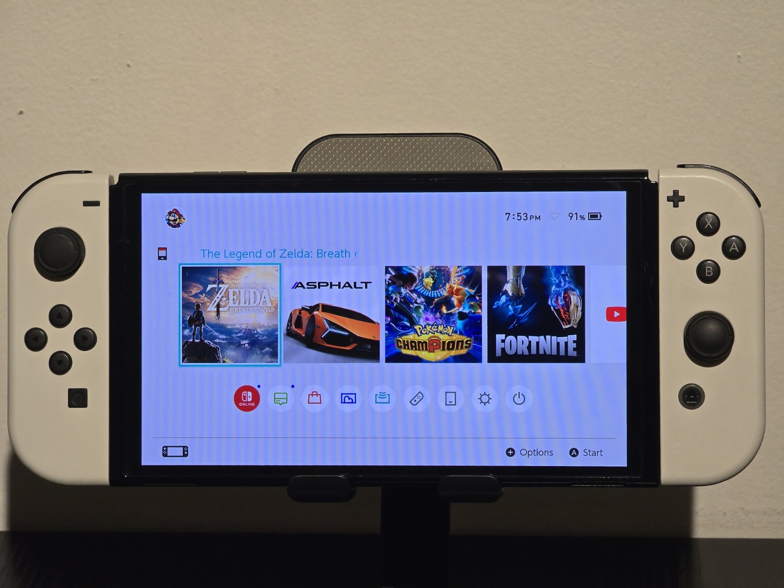 Nintendo Switch White OLED Handheld Console (HEG-001) Complete 3rd Party Con