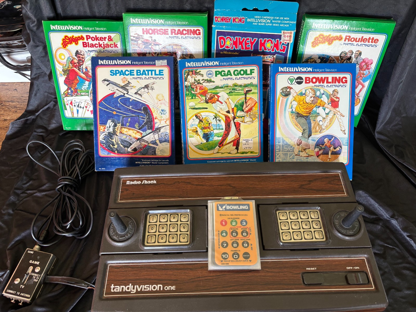 Vintage Radio Shack Tandyvision One gaming console with 7 games
