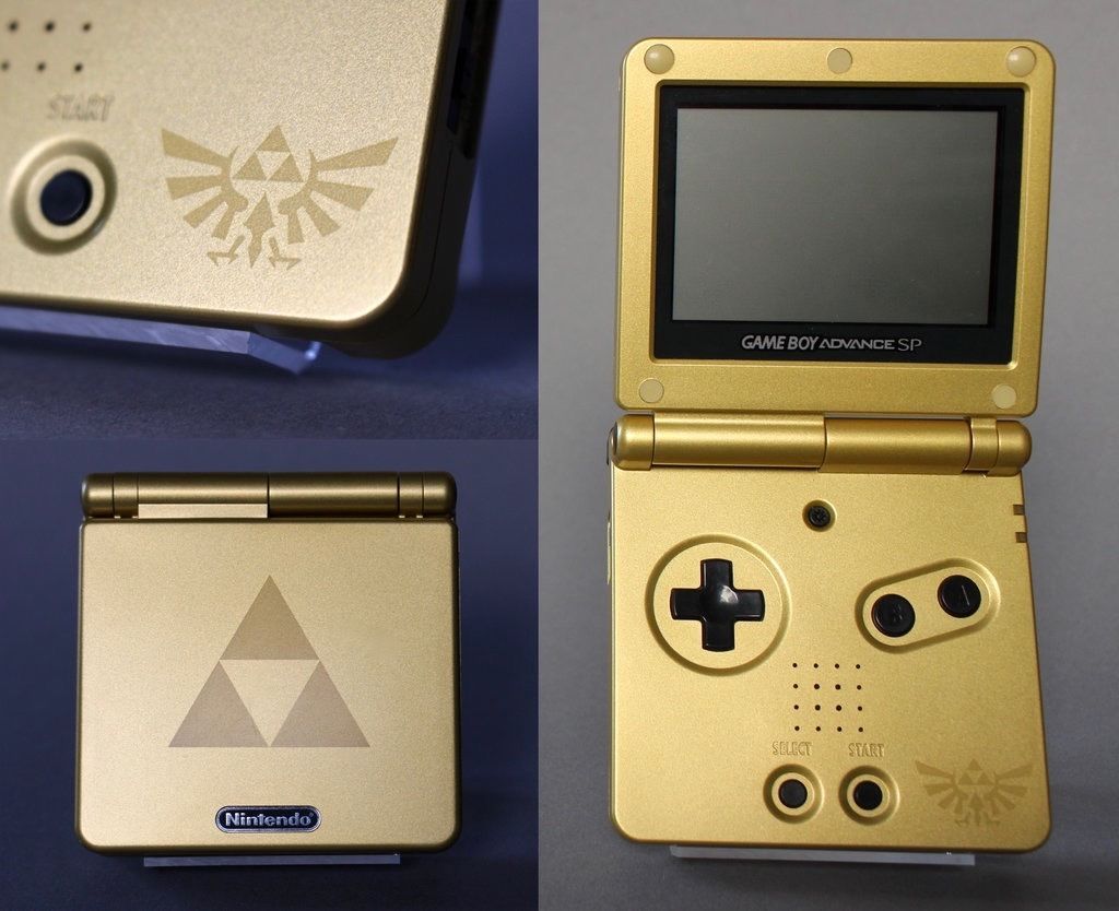 NEW Nintendo Game Boy Advance GBA SP Custom Zelda Triforce System AGS 001