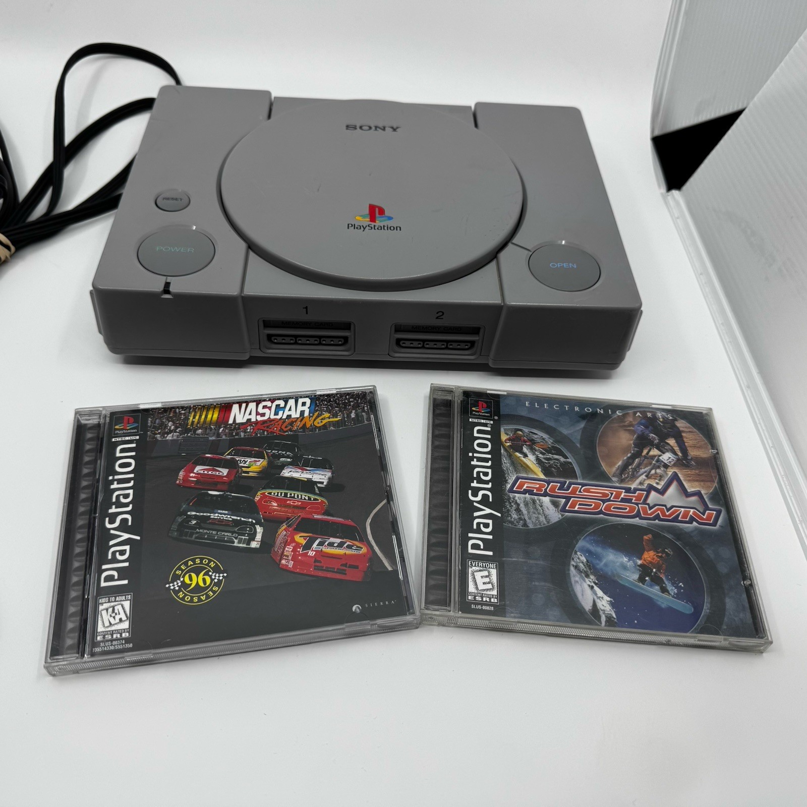 Sony PlayStation 1 #7501 Console Bundle W/ Controller & 2 Games – Tested Works