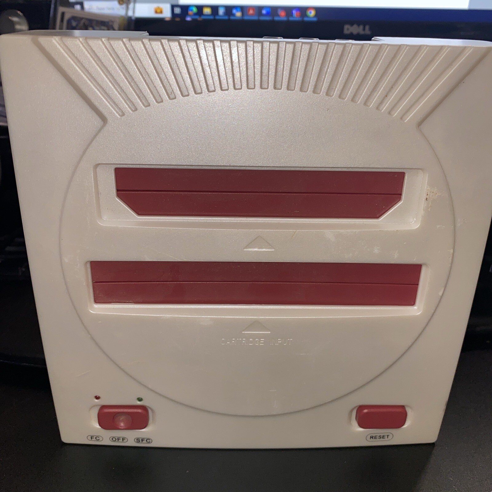 RED/WHITE YOBO FC TWIN 2 SLIM SYSTEM CONSOLE ONLY FOR NES & SNES GAMES Untested
