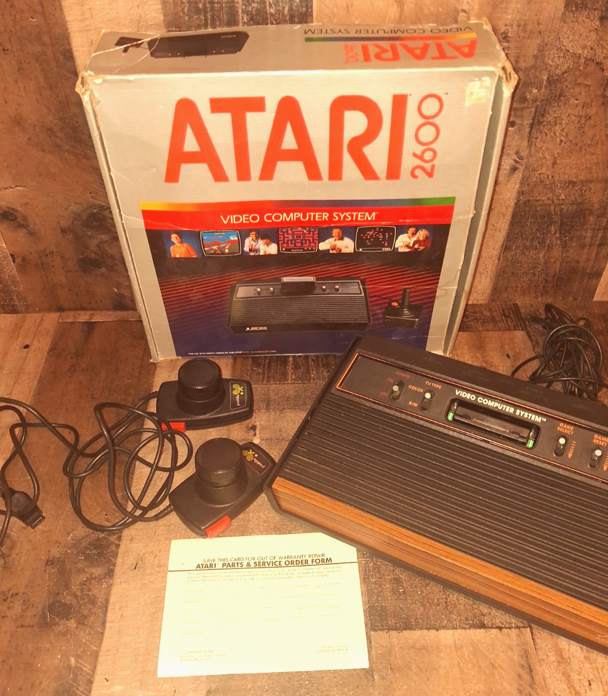 Vintage Atari 2600 Video Computer System 1984 Untested w/Box Paddles Read