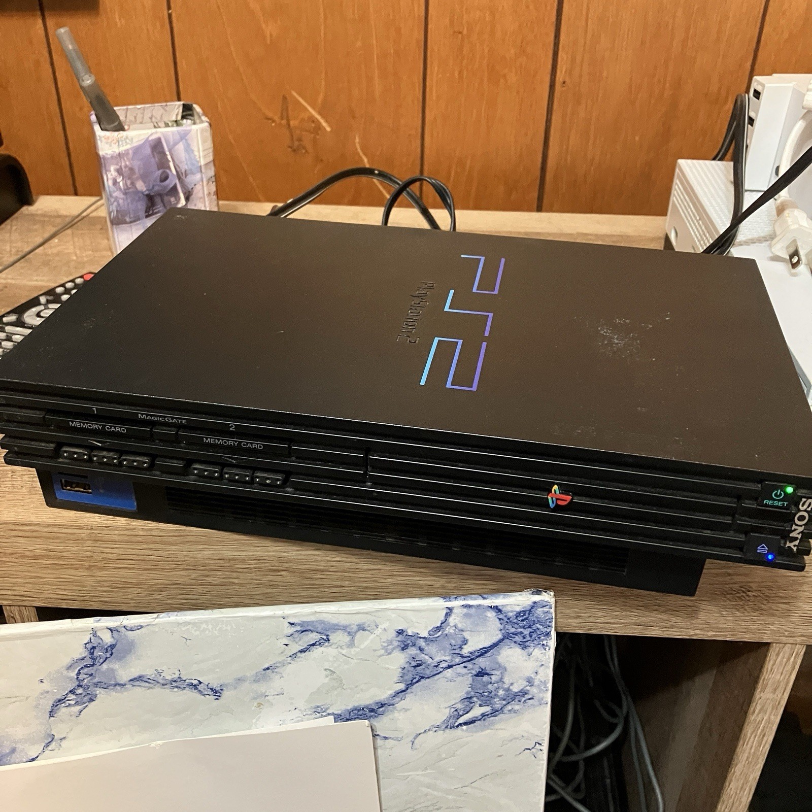 Sony PlayStation 2 PS2 Console SCPH-50001 w/ AV & Power Cord TESTED