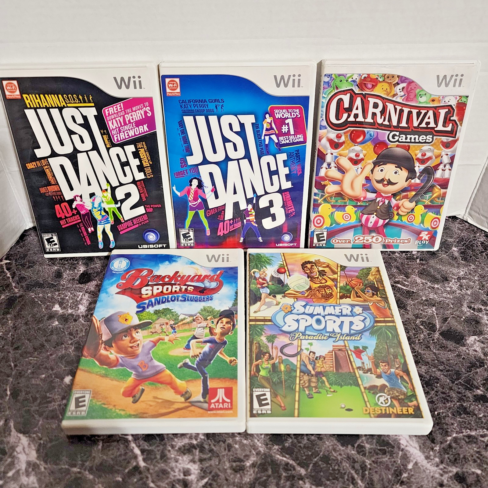 Nintendo Wii Console Bundle RVL-001 Tested Working 5 Games Accessories GameCube