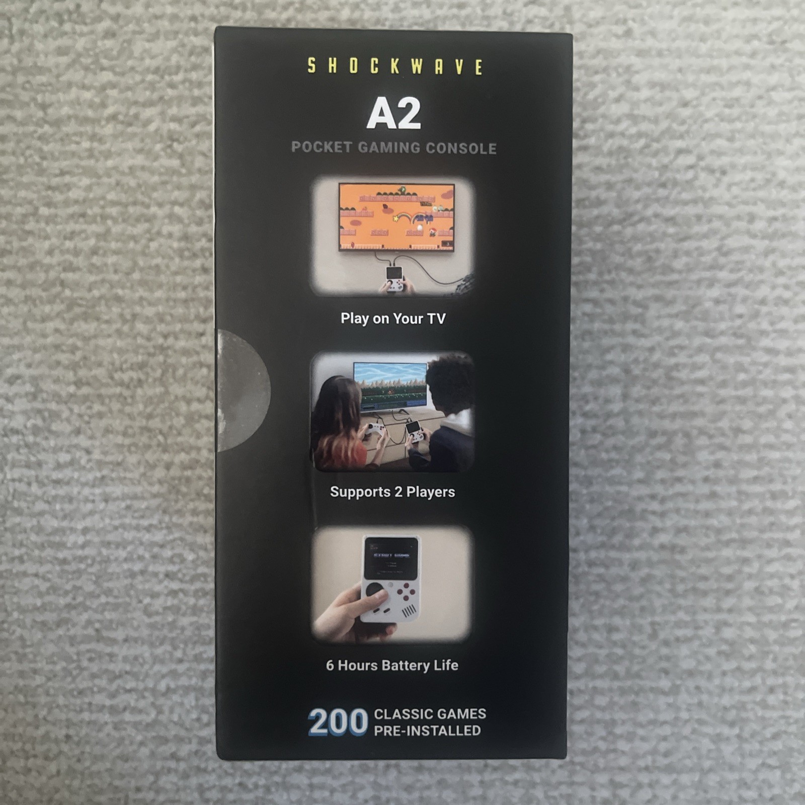 A2 Pocket Gaming Console with 200 Classic Games- OPEN BOX.