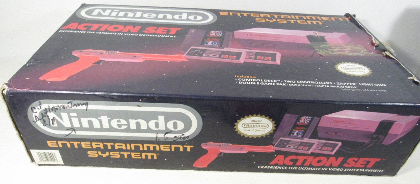 Nintendo NES Action Set Mario/Duck Console CIB Complete in Box – CLEANED/TESTED
