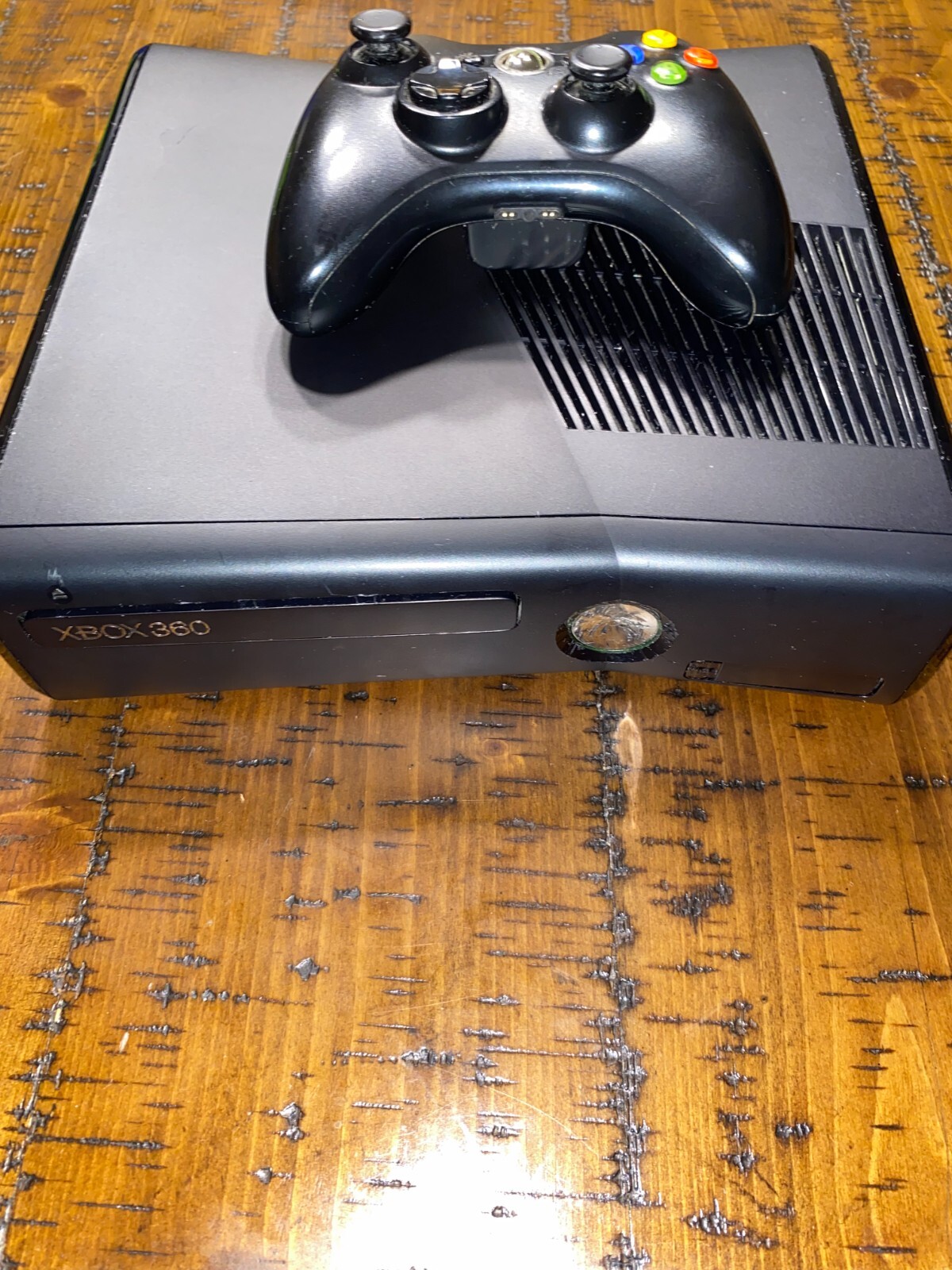 Microsoft Xbox 360 S 4GB Black Gaming Console Good Condition Tested