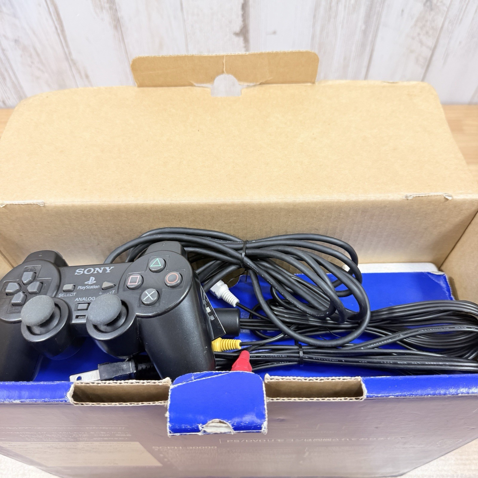 Sony PS2 SCPH-30000 Console Box Controller Cable Set Japan Used