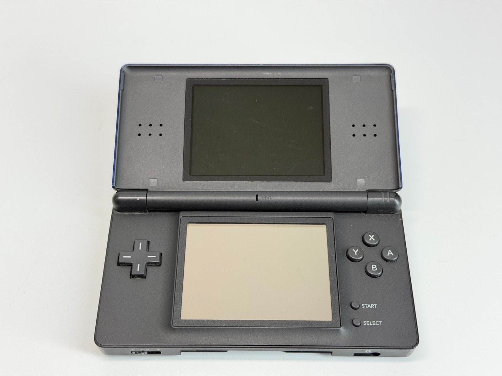 Nintendo DS Lite Blue/Black Handheld System Bundle *Cracked Hinge*