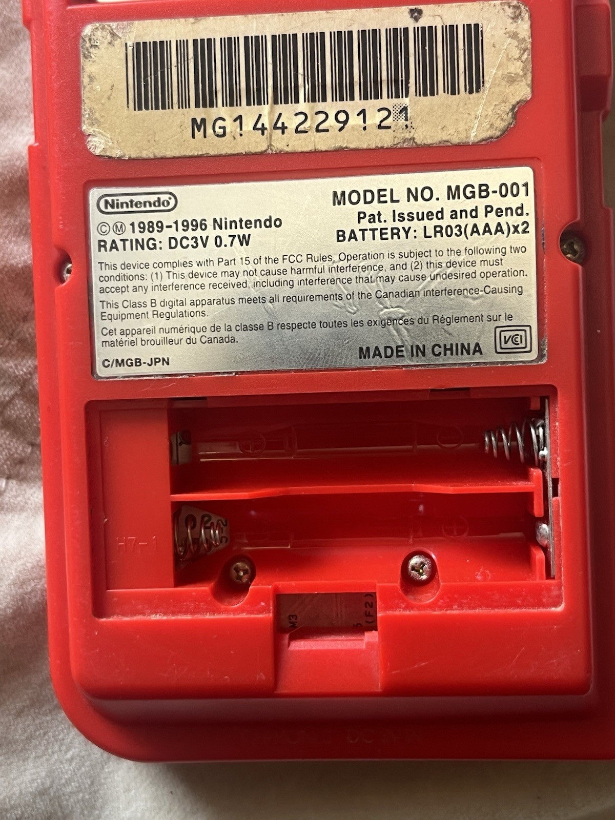 Nintendo Game Boy Pocket – Red Untested