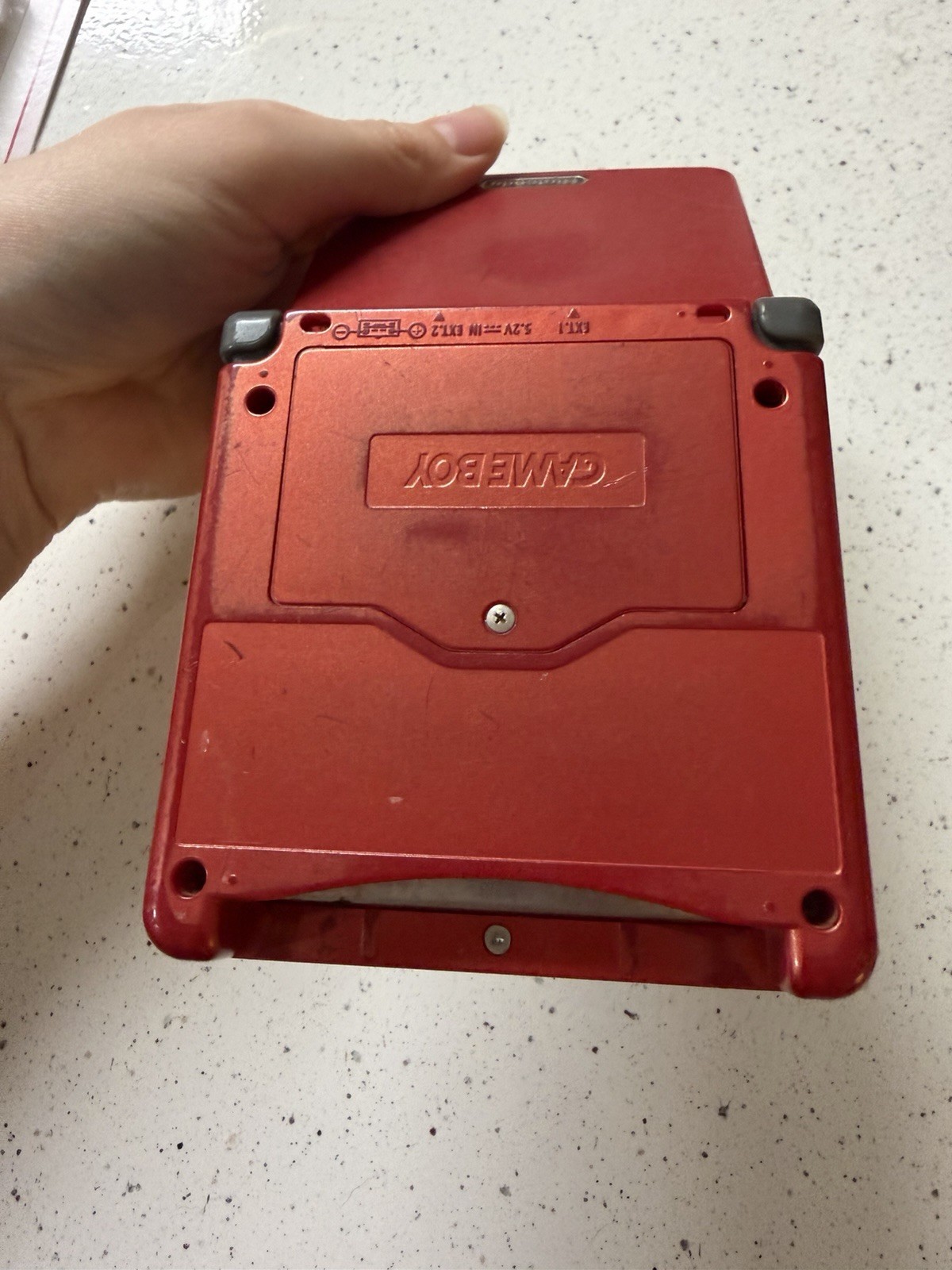 Nintendo Game Boy Advance SP System Flame Red AGS-001 Tested Cosmetic Wear