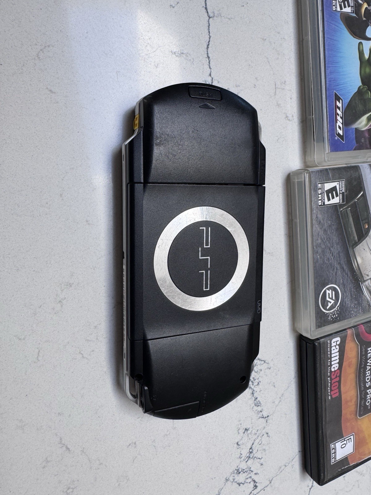 Sony PSP-1001 PlayStation Portable – Black With 3 Game Discs And Power Cord