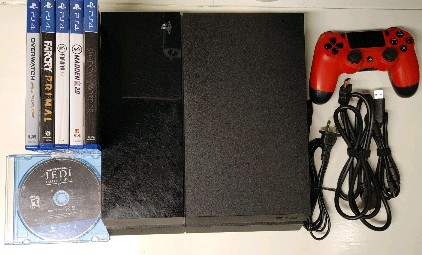 Sony PlayStation 4 PS4 Console Bundle CUH-1001A 500GB Games Controller Tested