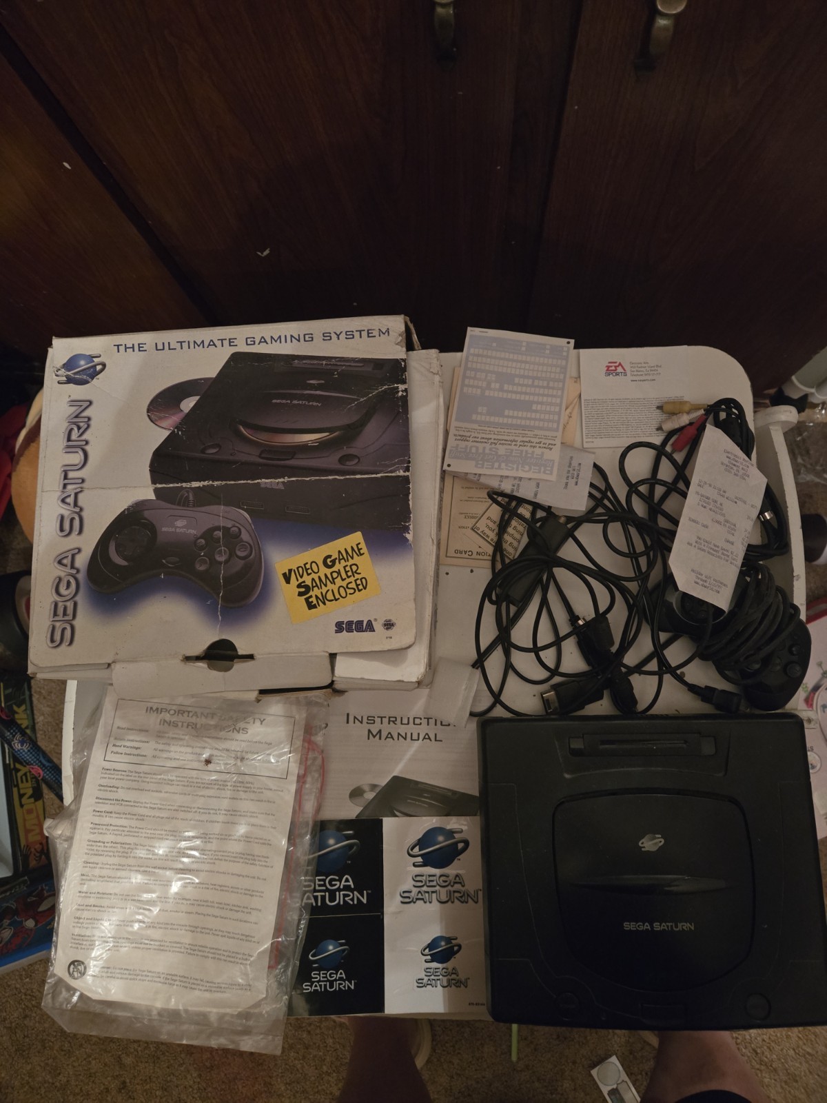Sega Saturn USA Console CIB Complete W/ Original Box & Paperwork