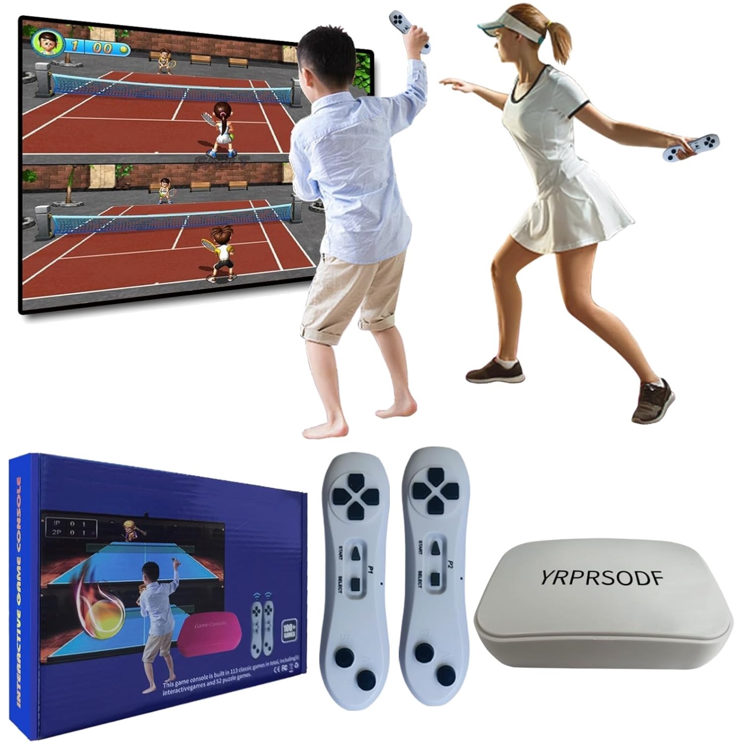 Compact Plug & Play Game Console with 2.4G Wireless Control for Fun Family Time