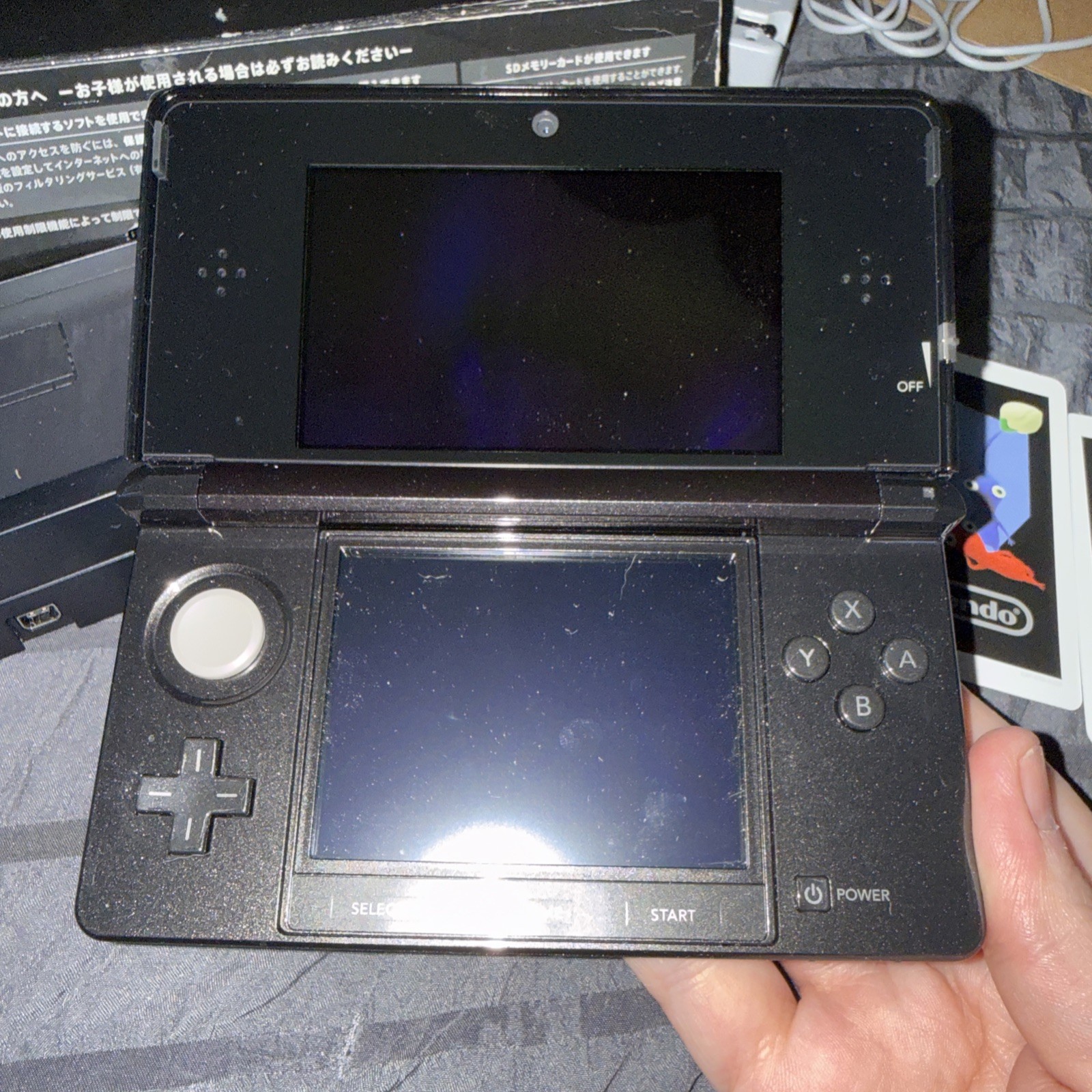 Nintendo 3DS Japanese Version Game Console – COSMO BLACK from Japan OPEN BOX