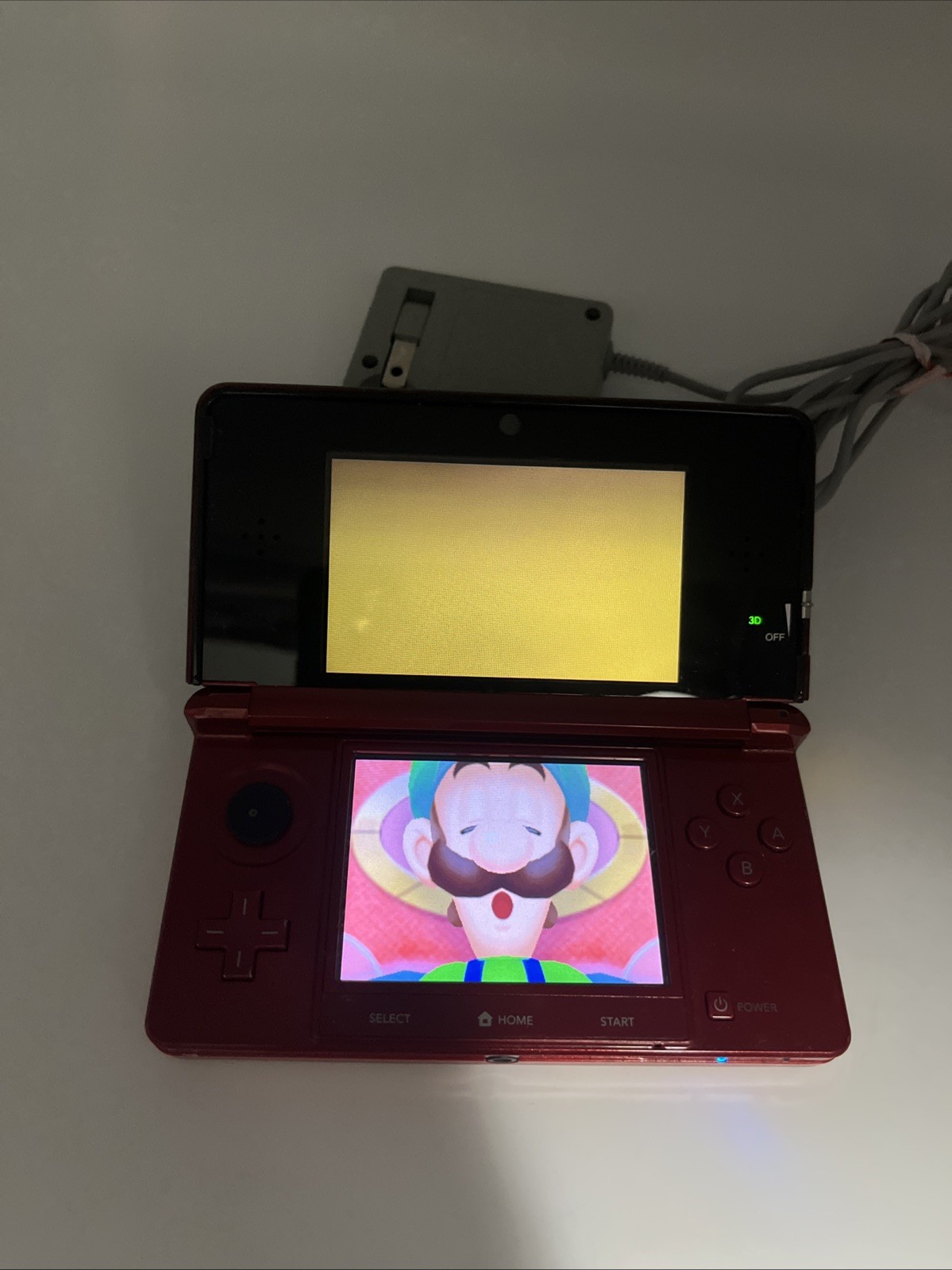 Nintendo 3DS Flame Red Handheld Console System CTR-001 w/ Zelda Tested READ