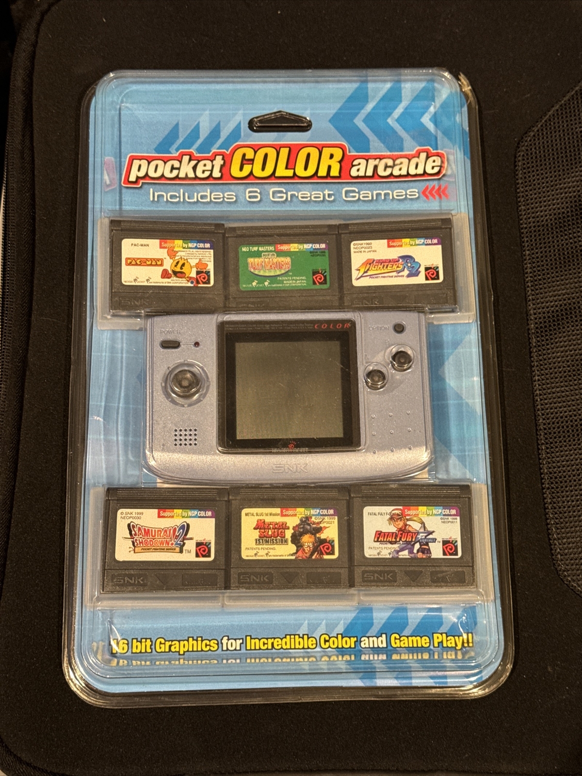 Neo Geo Pocket Color Arcade Console w/ 6 Games NEW Sealed Blisterpack *READ*