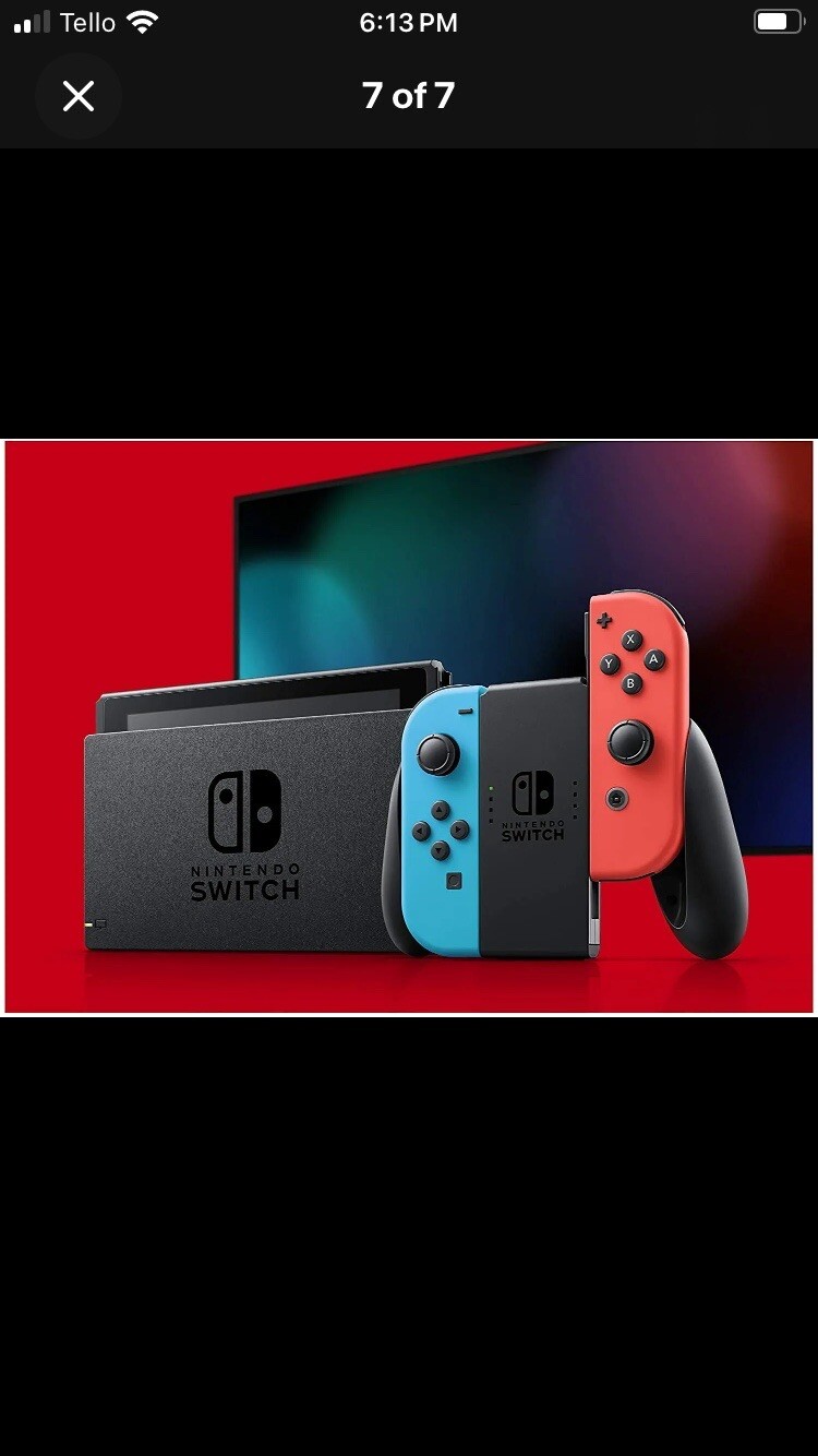 Nintendo Switch HAC-001(-01) Handheld Console – 32GB – Neon Blue/Red Joy-Con…