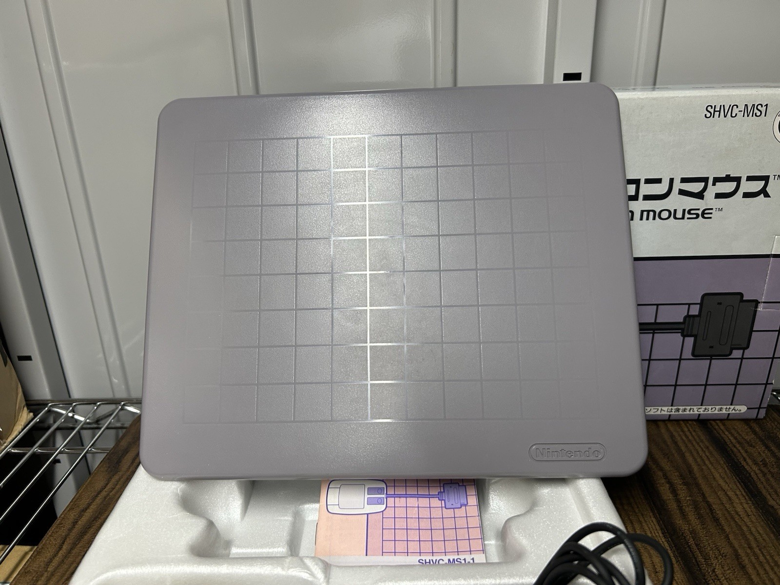 Nintendo Super Famicom Mouse Boxed Set SHVC-MS1 SFC Japan NTSC-J CIB Mousepad