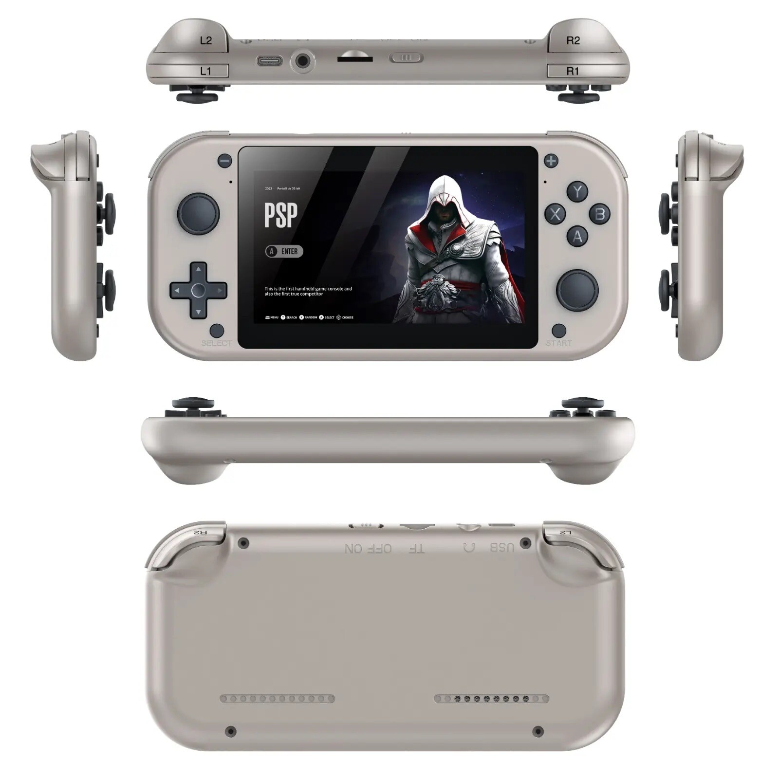 M17 Retro Handheld Game Console Open Source Linux System 4.3 Inch IPS PSP 128GB