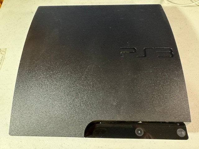 Sony PlayStation 3 PS3 Slim TESTED 320GB (3001B) w cords, controller and games