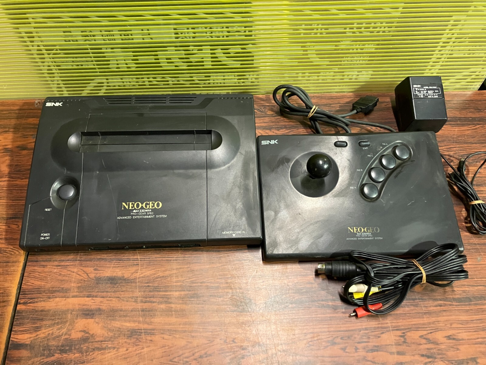 SNK NEO GEO AES Console W/ Controller and Codes Tested from Japan F283MI