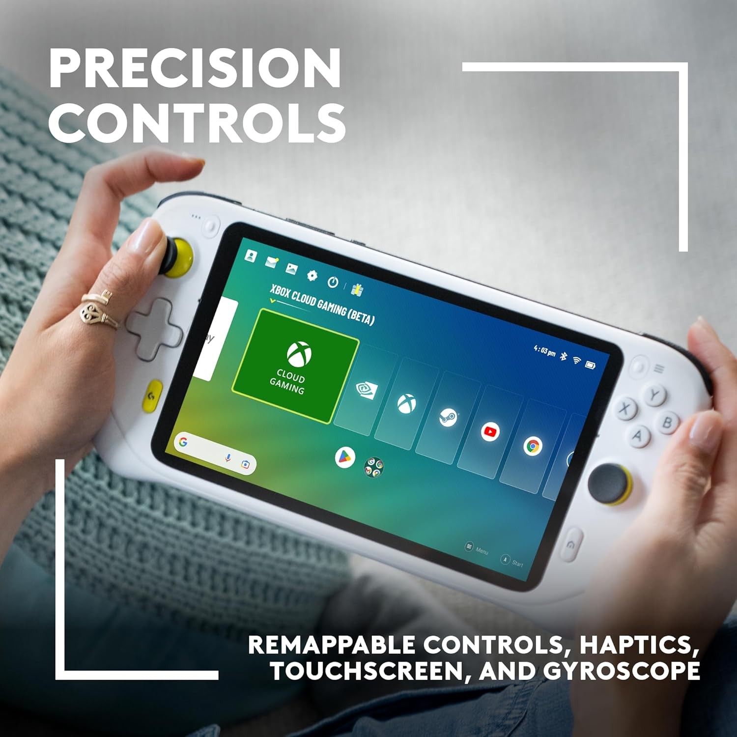 Logitech – G CLOUD Gaming Handheld Console – White