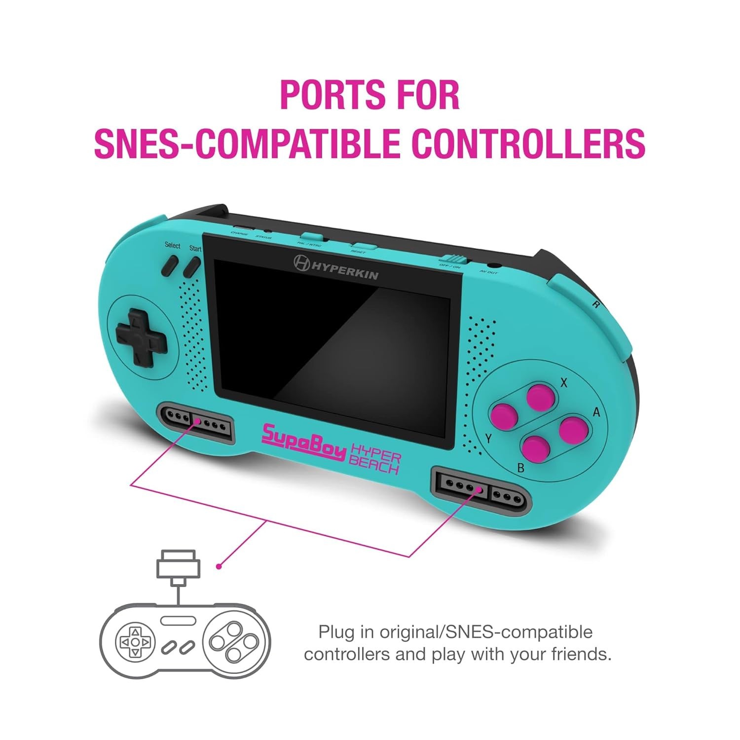 Hyperkin SupaBoy Portable Console for Super NES/Super Famicom HyperBeach (SNES)