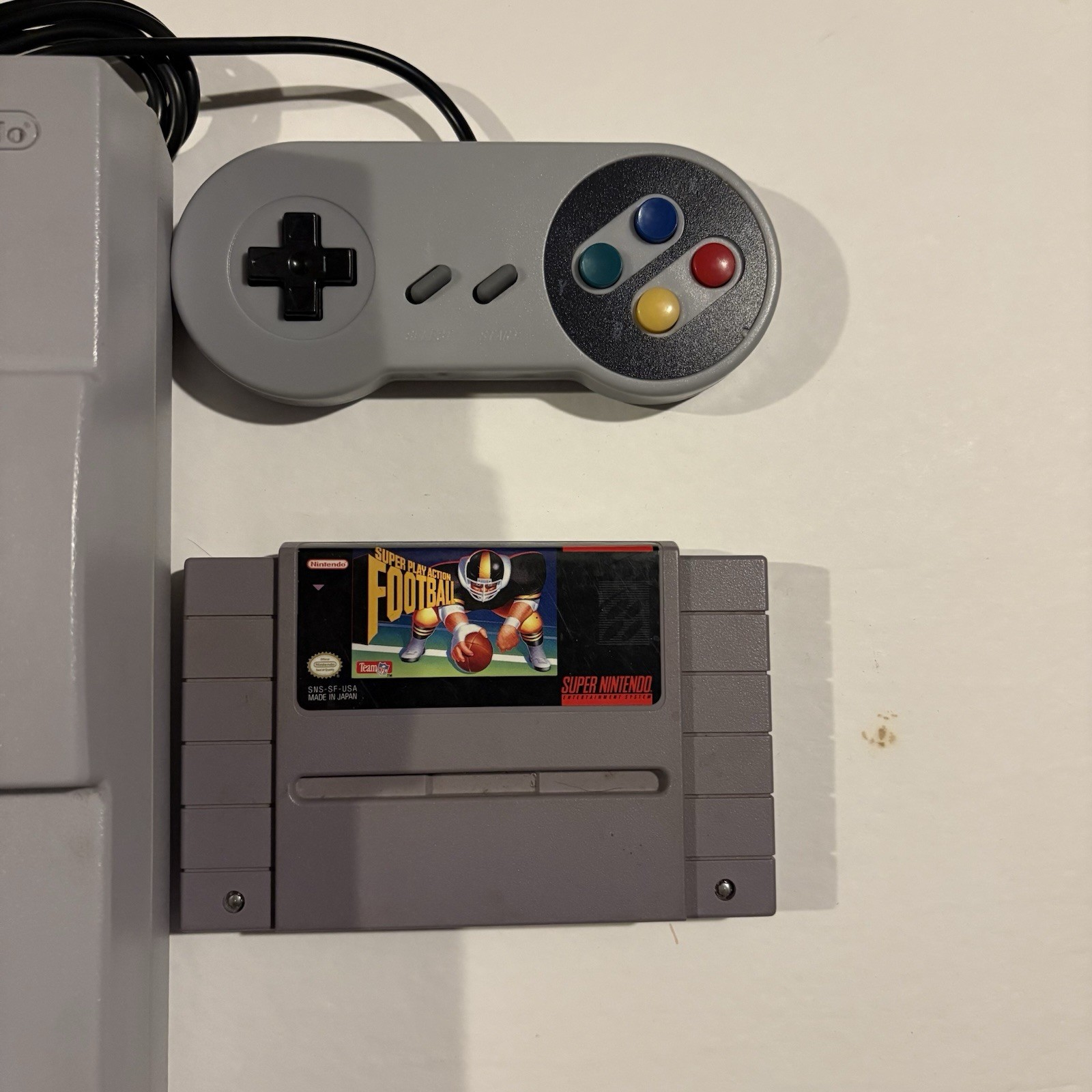 Super Nintendo SNES System Console With New Controller Power AV 1 Game Tested