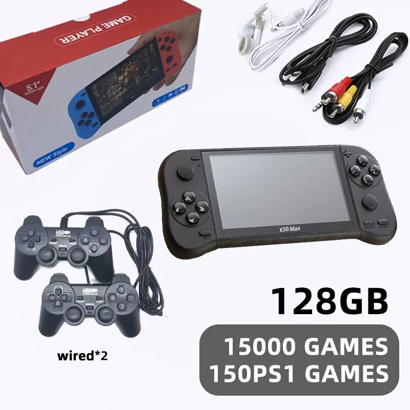 X50-MAX 5.1 Inch Handheld Console Support TV Portable Video Console Game Player