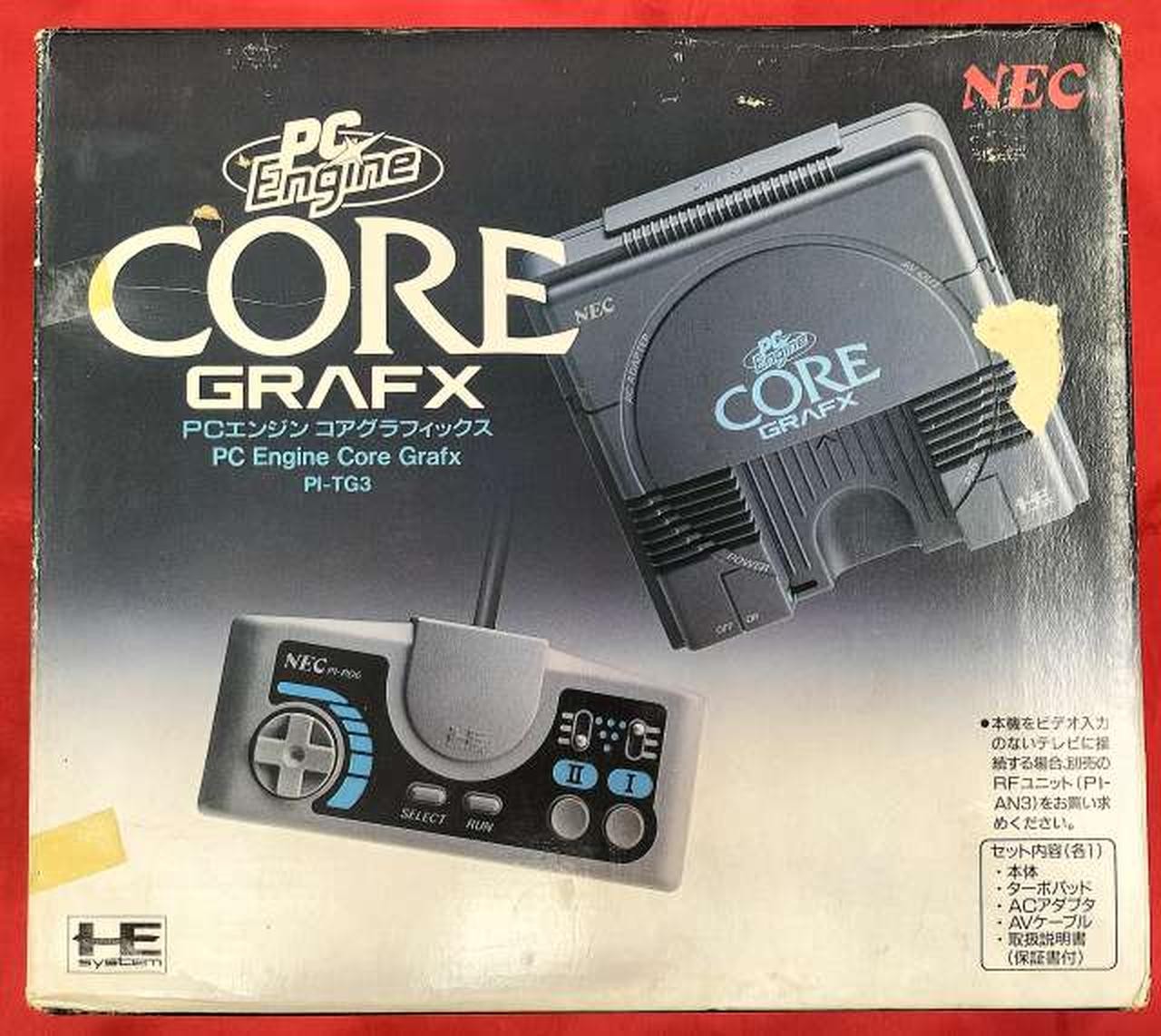 NEC PC Engine Core Grafx PI-TG3 Console Retro Game System Japan TurboGrafx