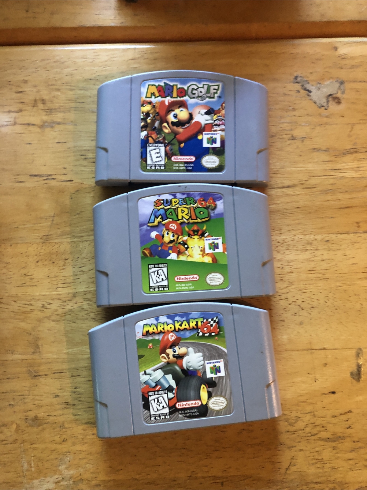 Nintendo 64 Console 2 Controllers, Super Mario 64, Mario Kart and Mario Golf N64