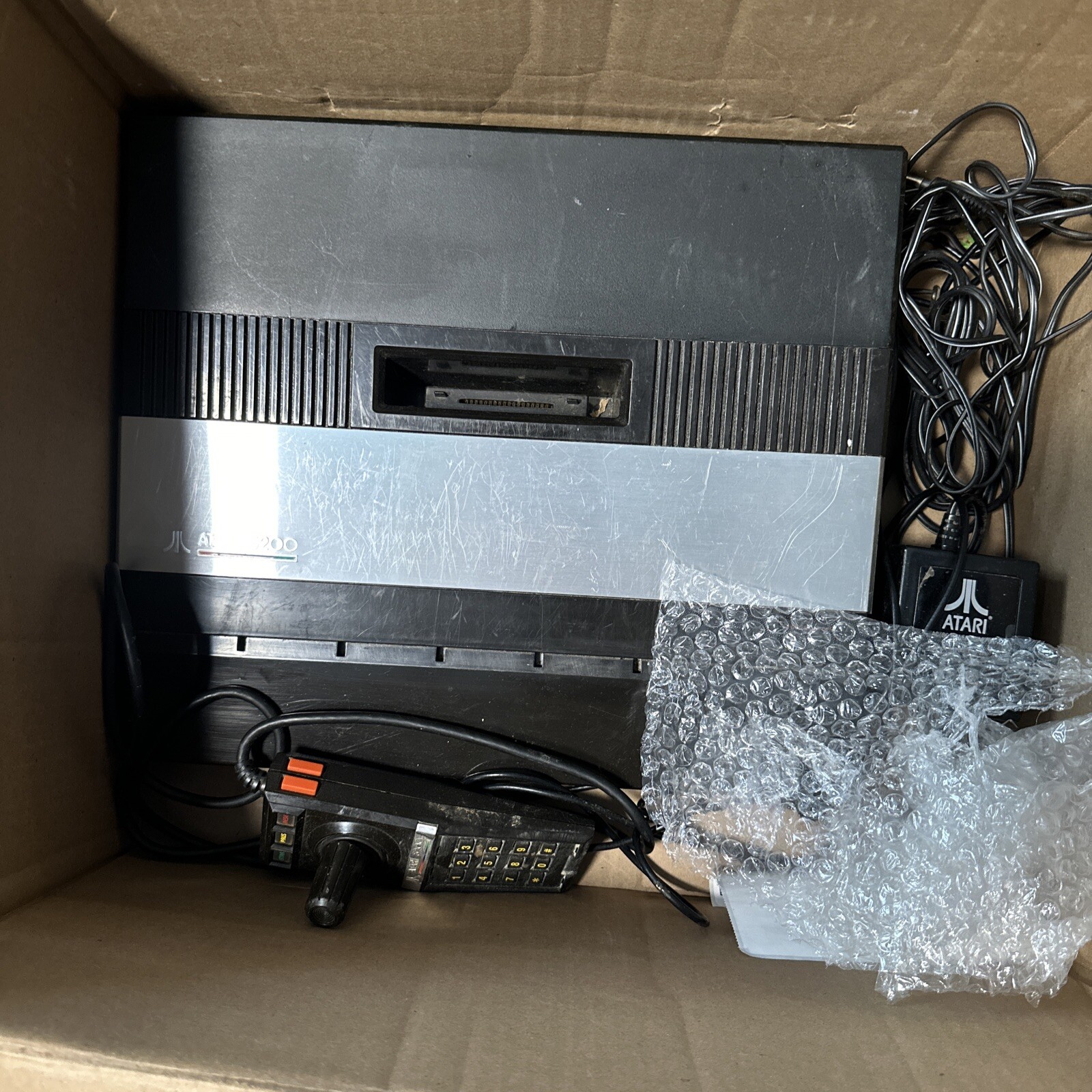 Atari 5200 Console With Controller, Wires, Power Supply. AS IS