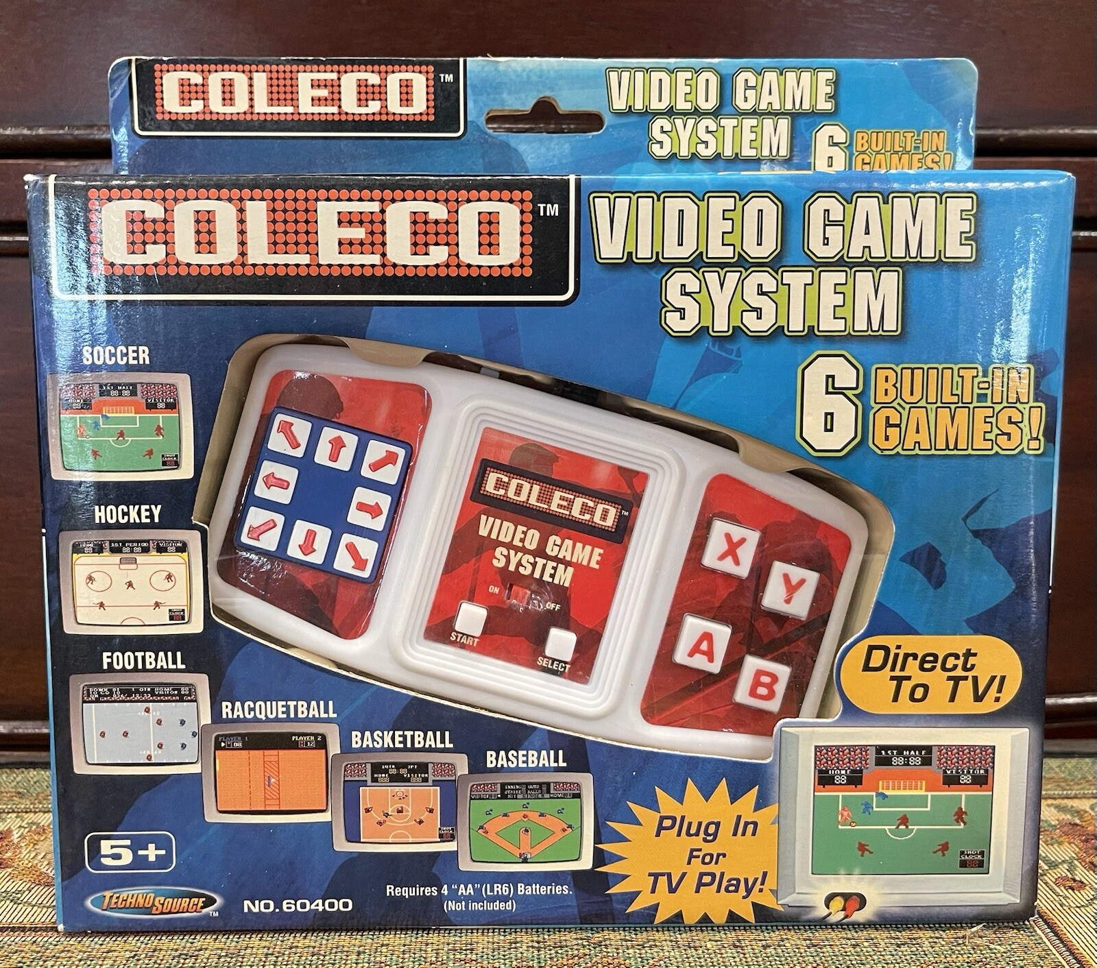 2005 Coleco Video Game System Plug N Play 6 Games Techno Source Never Used