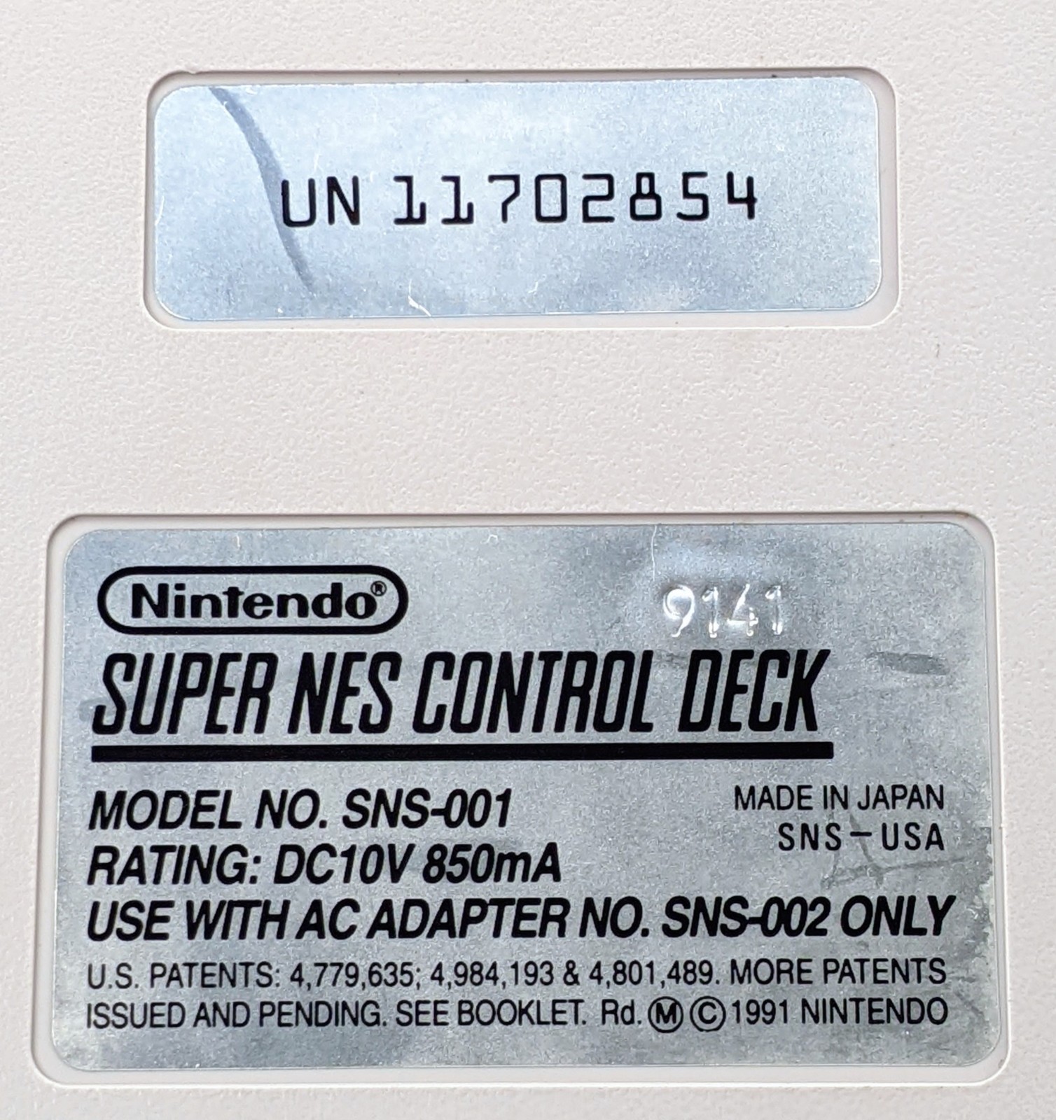 Super Nintendo SNES Console Only ~SNS-001 Tested Works
