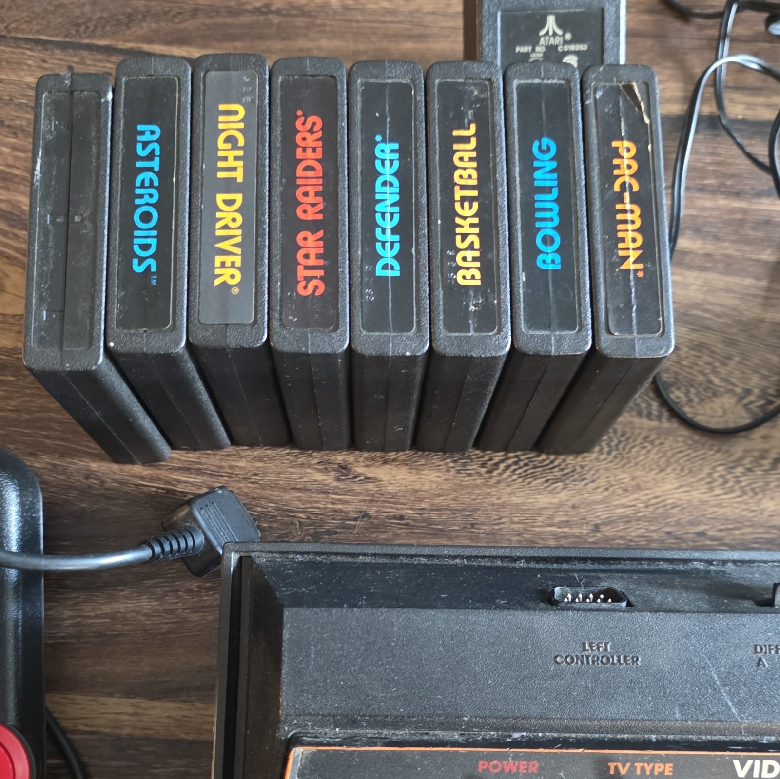 Atari 2600 Home Console Bundle RF TV Type Switch 2 Joysticks Touch Pad Games