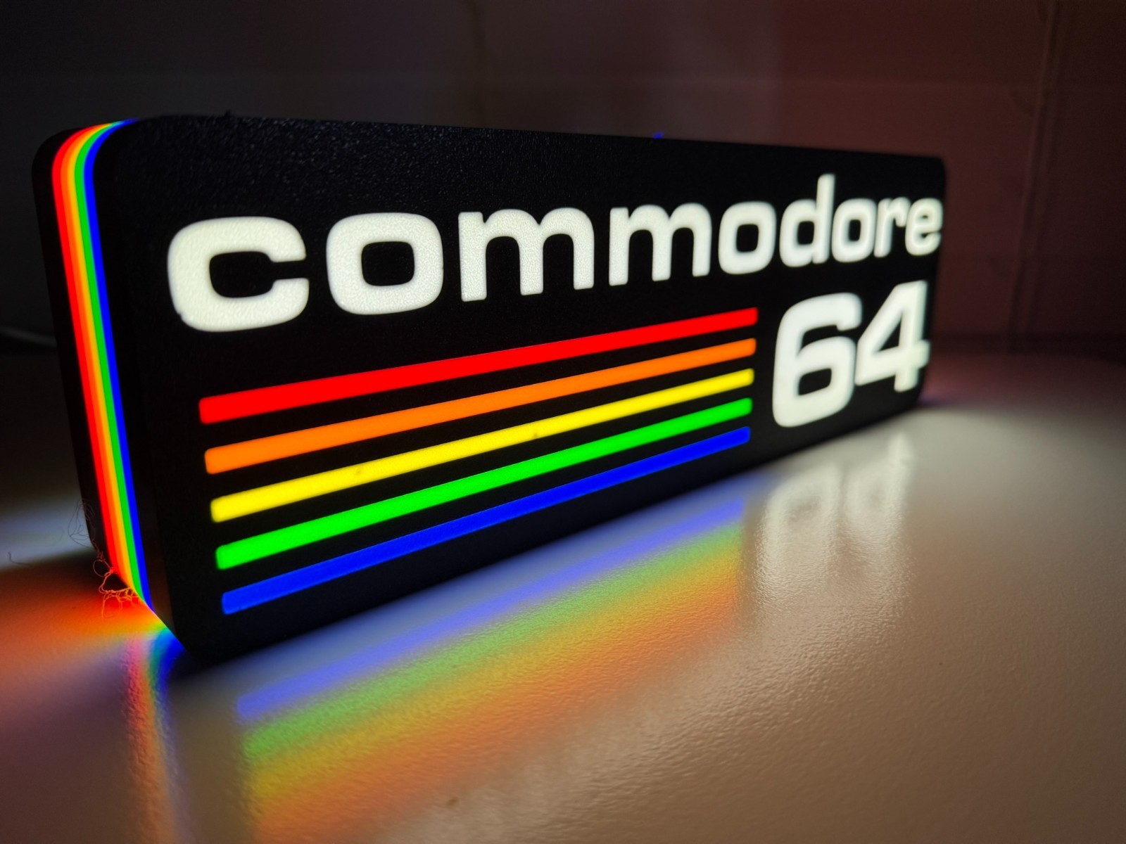 Commodore 64 Inspired LED lit sign – Lamp – Computer – Console Wall Decor