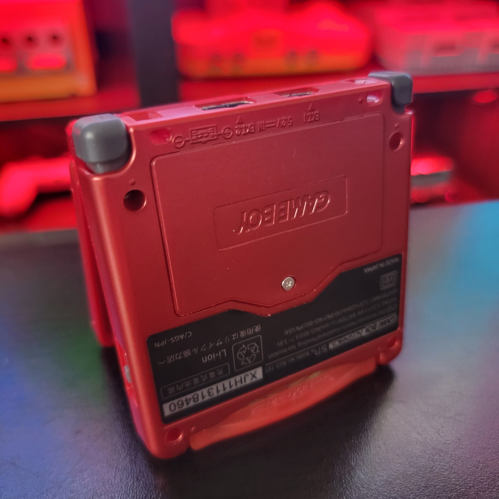 Red Nintendo Game Boy Advance GBA SP IPS MOD Adjustable Brightness – Groudon