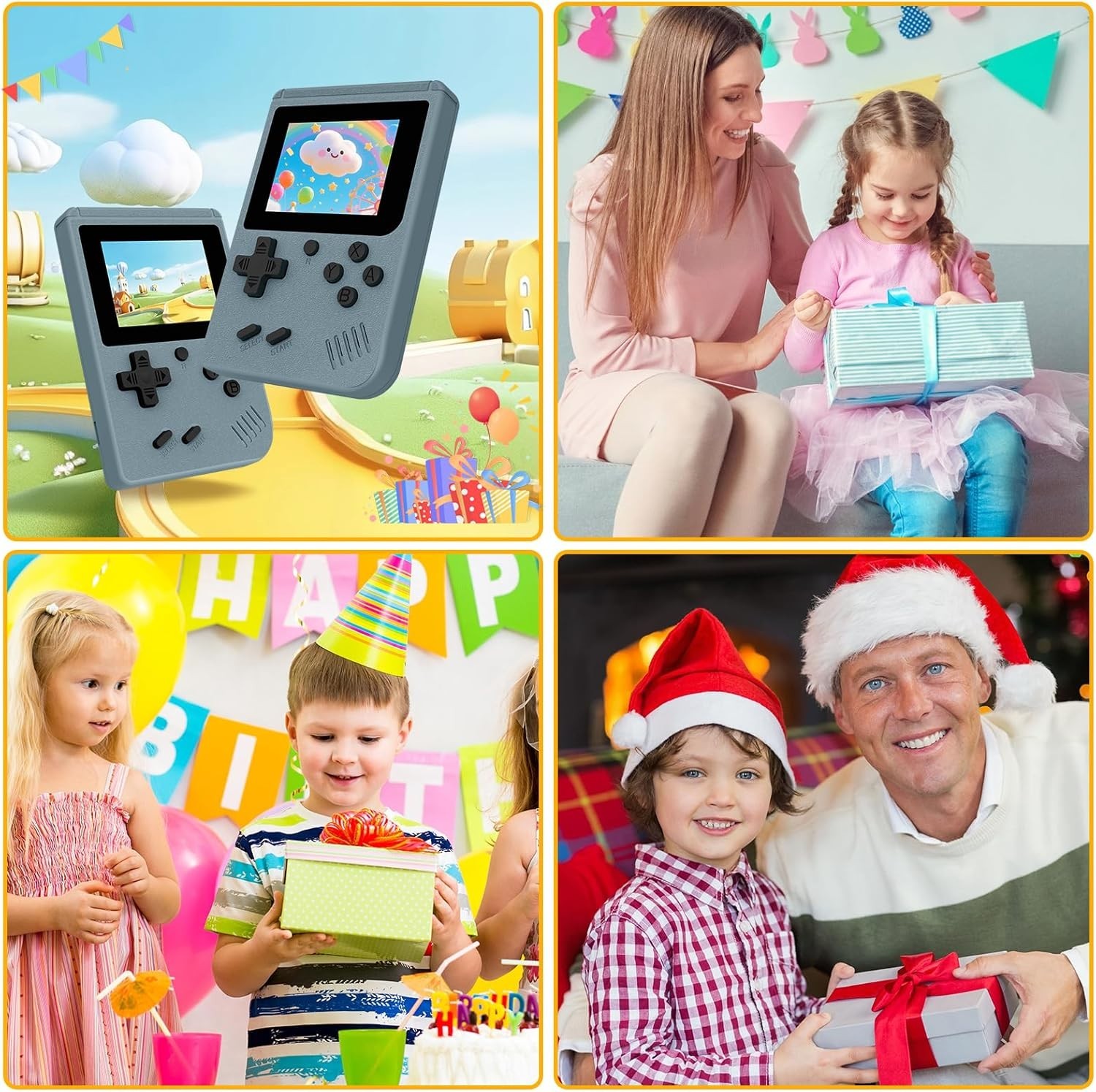 Retro Handheld Game Console 400 Built-In Games 3” IPS Screen Rechargeable