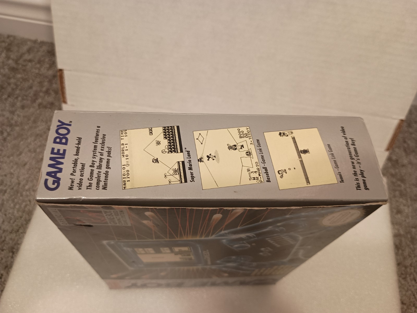 Nintendo Game Boy Handheld System Launch Edition in box with Tetris – NO SYSTEM