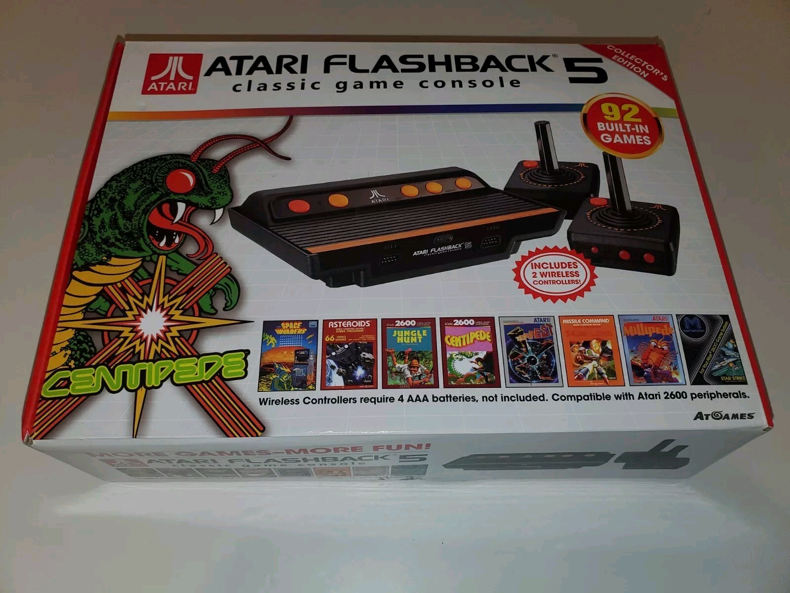 Vintage ATARI 2600 Flashback 5 Mini Classic Video Game System 92 Games Centipede