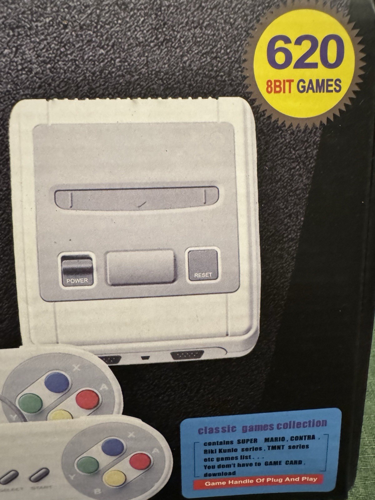 Super Mini SFC Nintendo SNES Console 620 Built-In Games AV-Out 2 Controllers