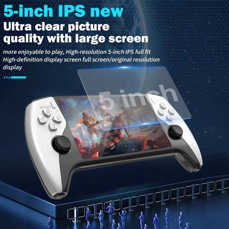 Multifunctional 5 Inch IPS HD Retro Handheld Game Console SF3500 Support Multi-S