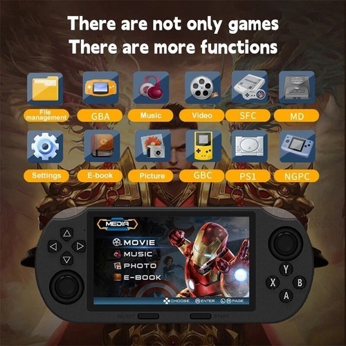 SF3000 Handheld Game Console 4.5″ IPS Screen 20000+ Retro Arcade Video Games NEW