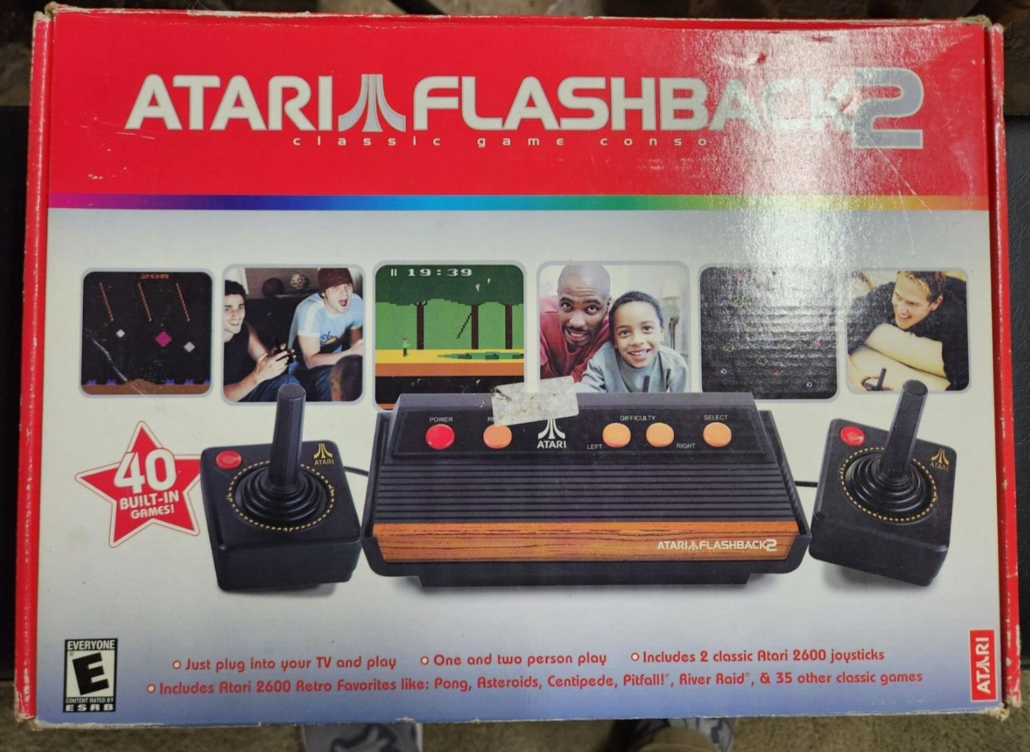 ATARI FLASHBACK 2 Classic Game Console TV Plug & Play 40 Built In Games