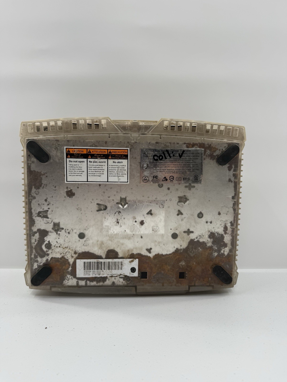 Microsoft Xbox Crystal Limited Edition – Console Only – PARTS – AS IS UNTESTED